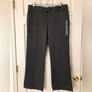 NWT Old Navy Gray Stretch Cotton Bootcut Pinstripe Trousers Size 14 Regular